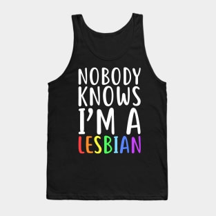 Knows I'm A Lesbian  LGBT Pride Tank Top